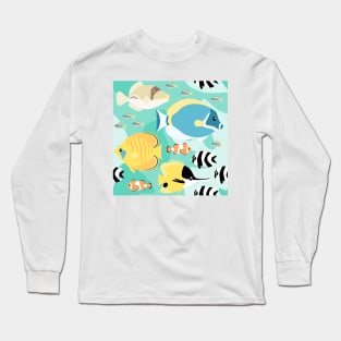 Coral reef fishes swimming Long Sleeve T-Shirt